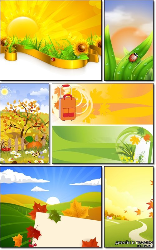 Autumn is beautiful, golden time to - Vectors