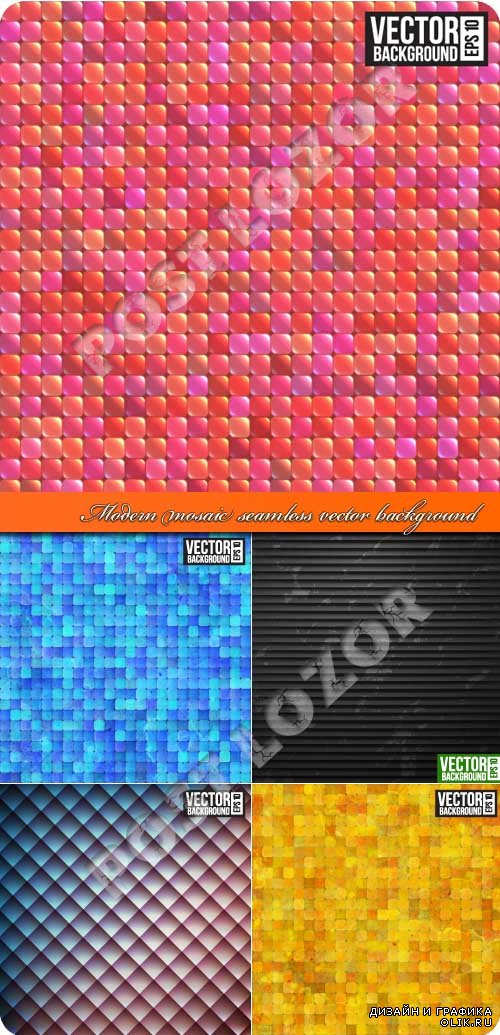 Modern mosaic seamless vector background