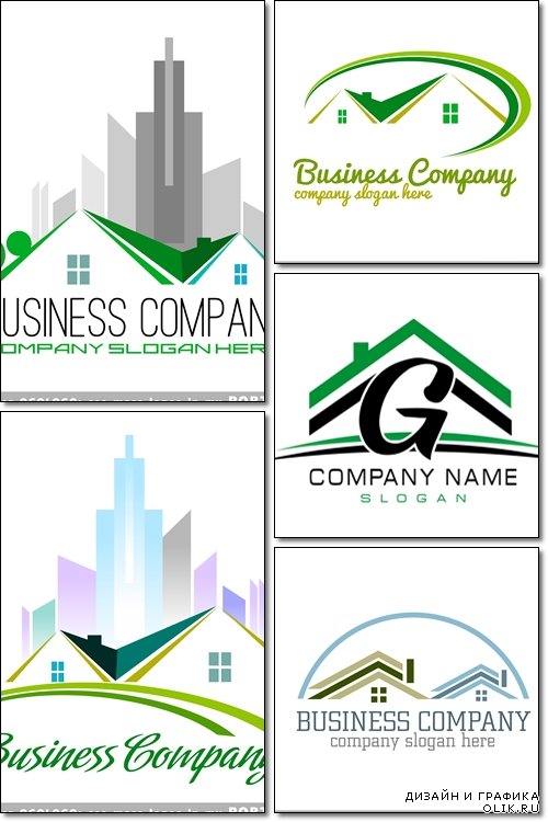 Logo, mansion, house, home, buildings, real, estate - Vector
