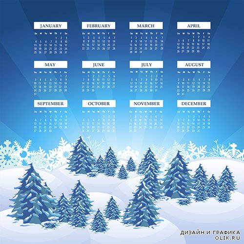 Календари на 2015 год в векторе