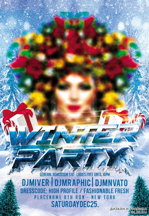 Winter Party 2 - Flyer PSD