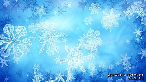 Новогодний футаж - Кристальные снежинки