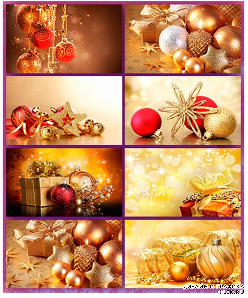 Растровый клипарт - золотые фоны на  Новый год / Gold  backgrounds for the New Year