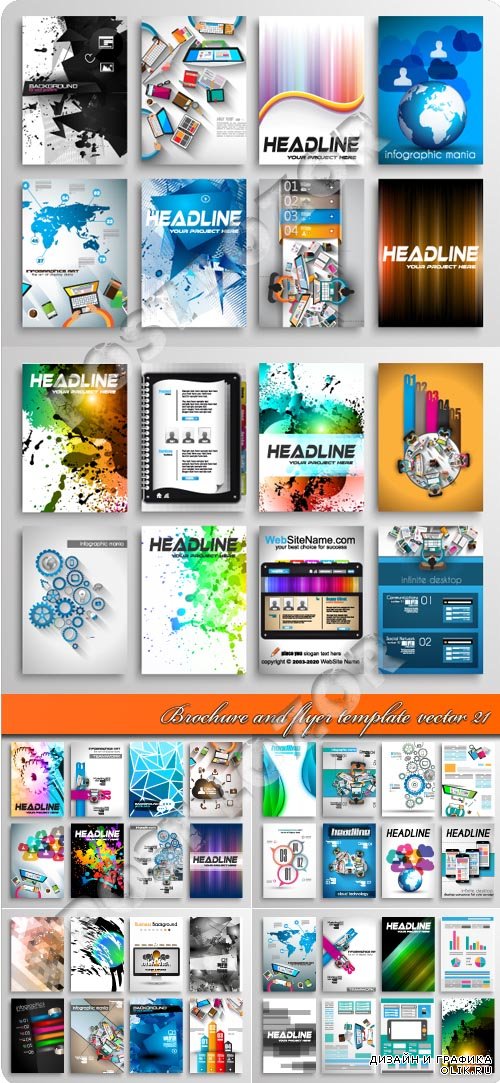 Brochure and flyer template vector 21
