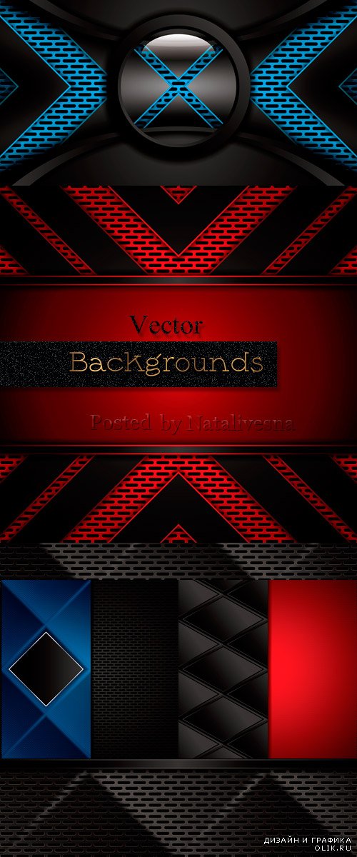 Черно – красные абстрактные фоны в Векторе – Креативные узоры