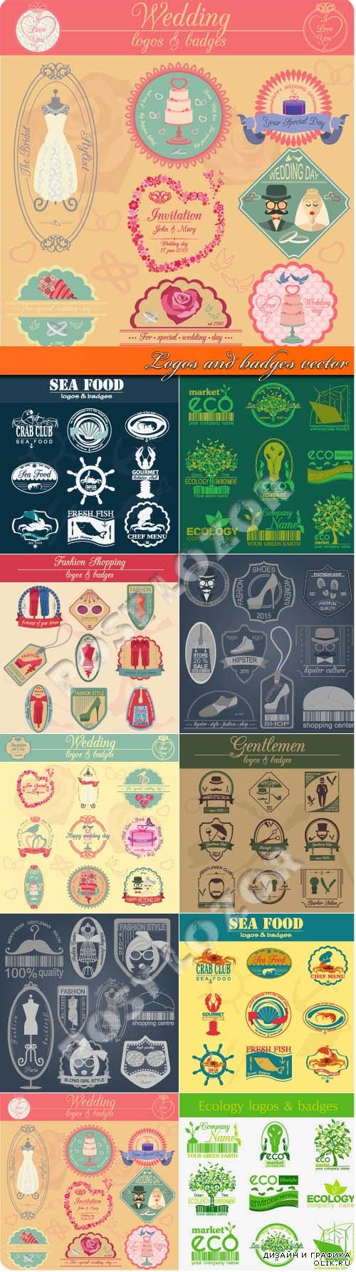 Logos and badges vector