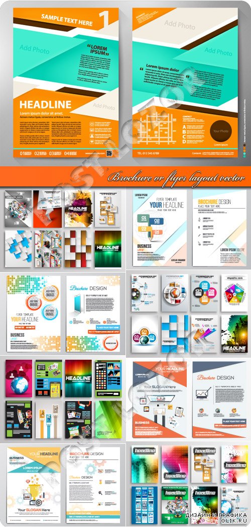 Brochure or flyer layout vector