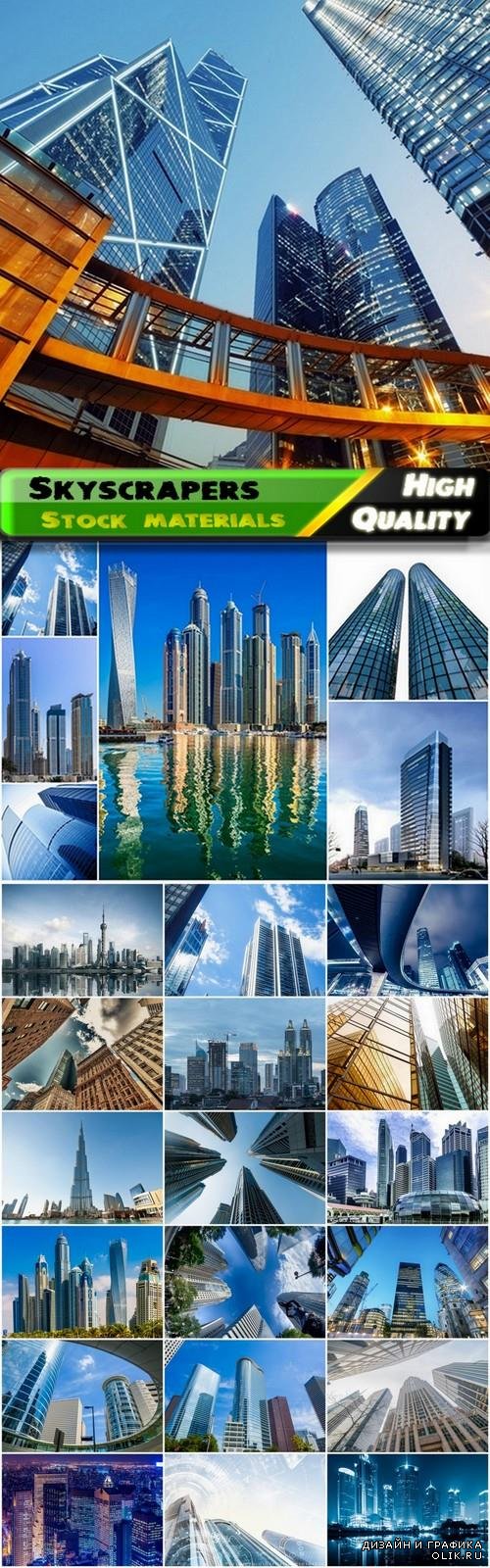 Skyscrapers of Dubai and New York and 3d render - 25 HQ Jpg