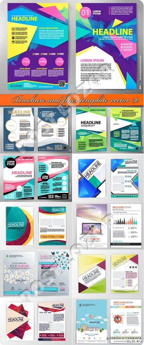 Brochure and flyer template vector 30