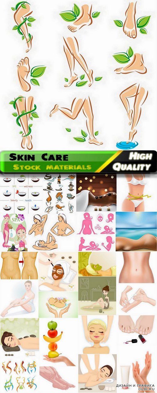Skin Care logos and spa treatments - 25 Eps