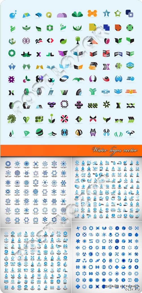 Water logos vector