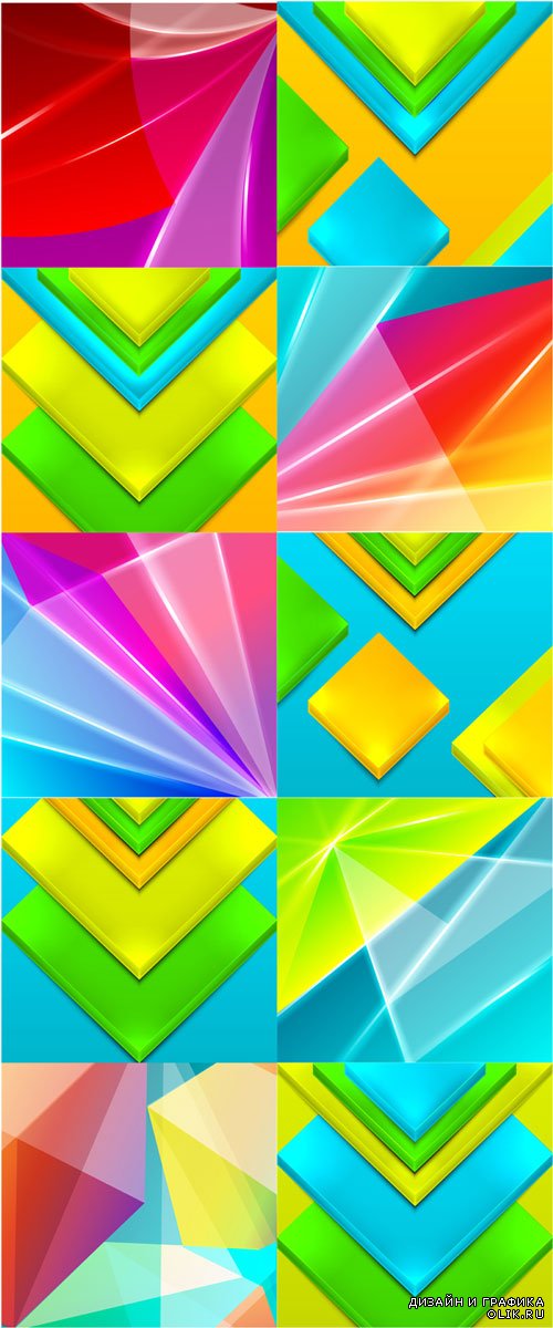 Colored geometry shapes backgrounds