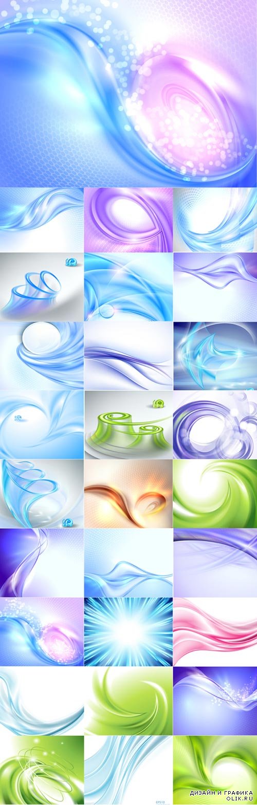 Bright delicate abstract vector backgrounds