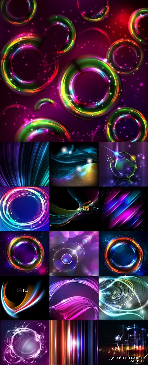 Stylish abstract vector backgrounds set 4