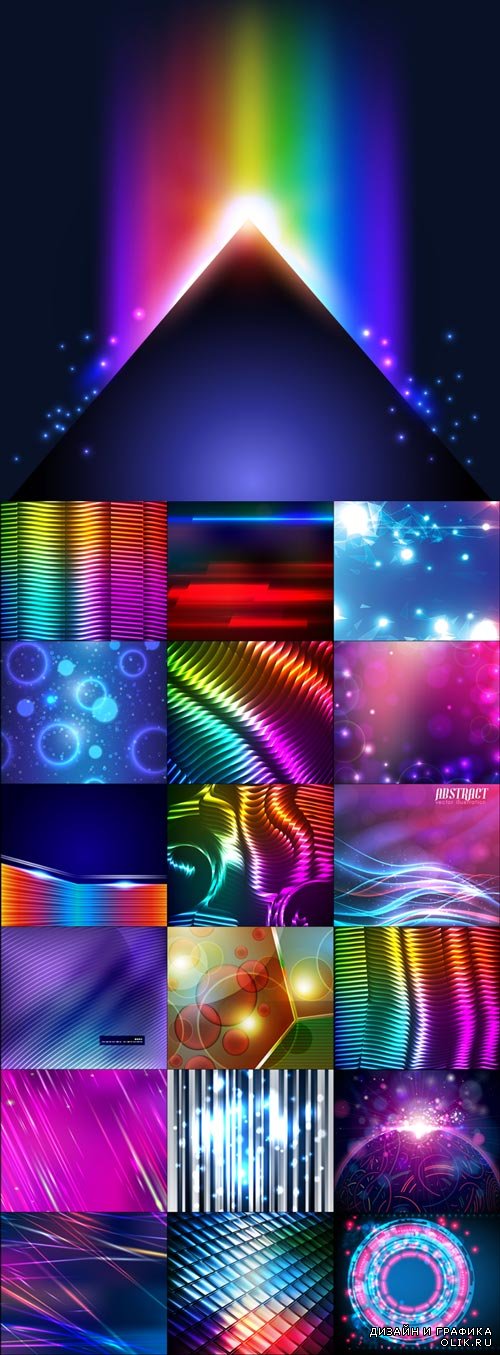 Stylish abstract vector backgrounds set 6