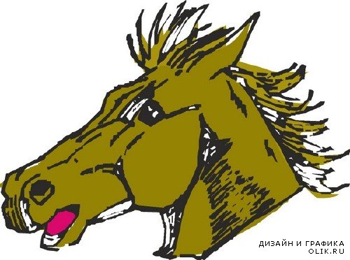 Лошадь (подборка векторных отрисовок)