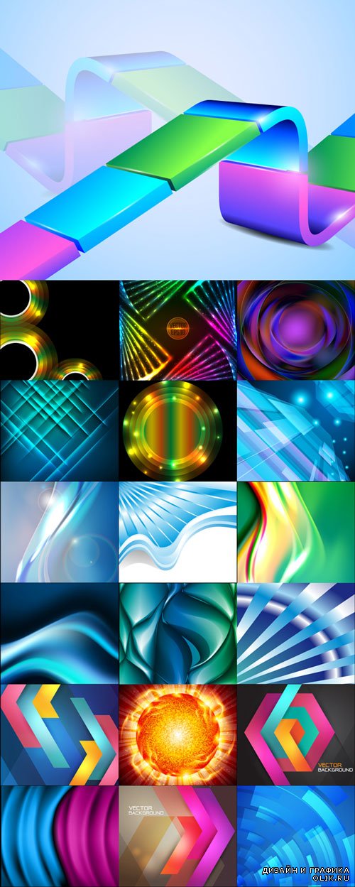 Stylish abstract vector backgrounds set 8