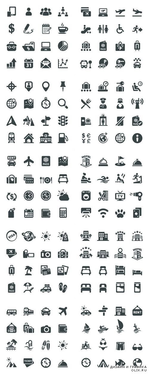 Travel and Airport Vector Icons