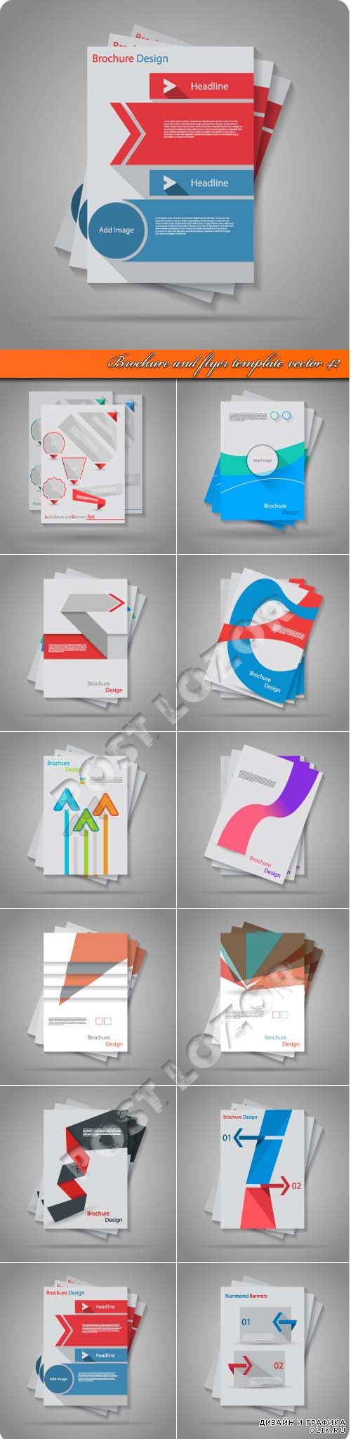 Brochure and flyer template vector 42