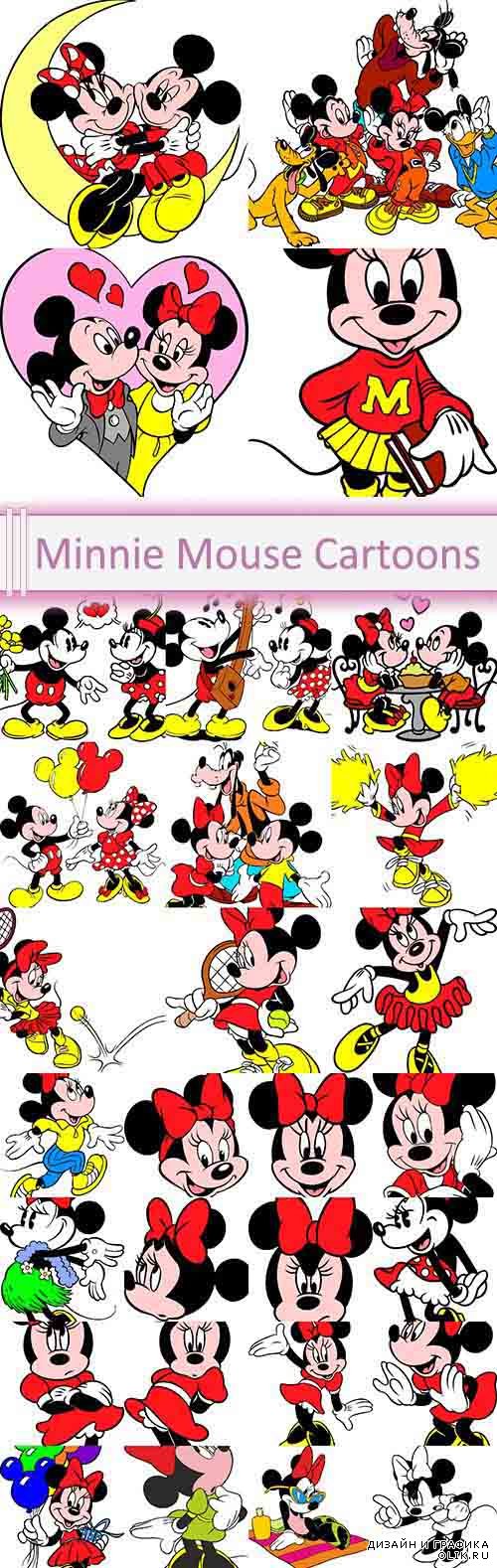 Vector Minnie Mouse Cartoons