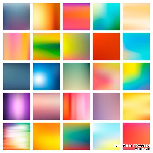Яркие цветные фоны в векторном формате с размытым эффектом