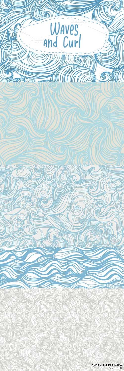 Vector Waves and curl seamless patterns
