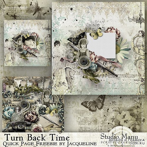 Винтажный мини скрап-набор "Turn Back Time"