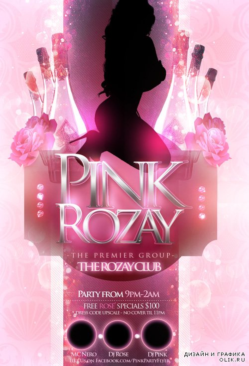 Flyer Template - Pink Rozay Party