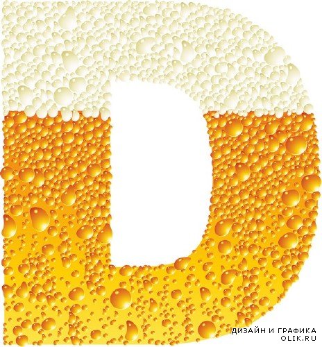 Векторный алфавит: светлое пиво