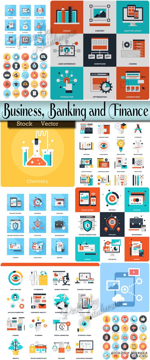 Коллекция инфографики – Бизнес, Банковское дело и финансы