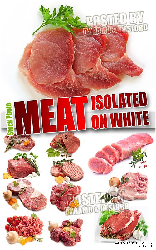 Мясо на белом фоне - Растровый клипарт