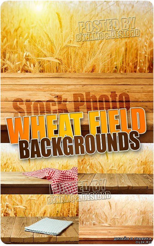 Фоны с пшеничным полем - Растровый клипарт