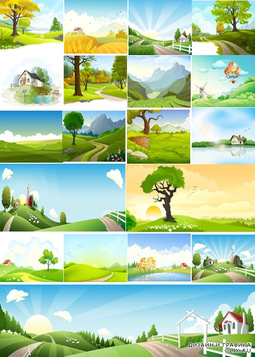 Vector image of rural areas