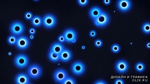 Футаж - Неоновые пузырьки