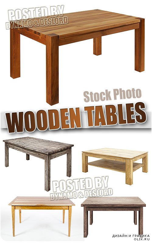 Деревянные столы - Растровый клипарт