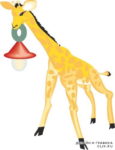 Жираф (животные в векторе)