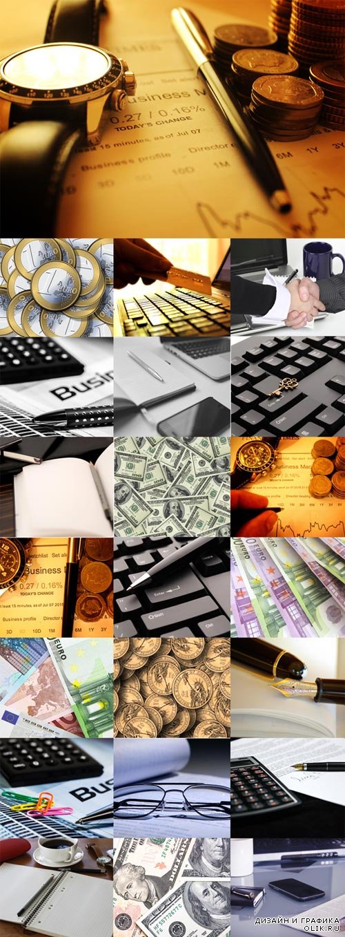 Бизнес, деньги, интернет растровый клипарт. Business, money, online Raster Graphics