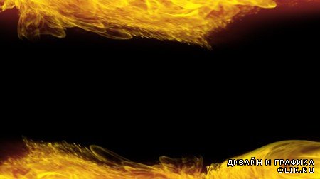 Футаж - Рамочка из пламени
