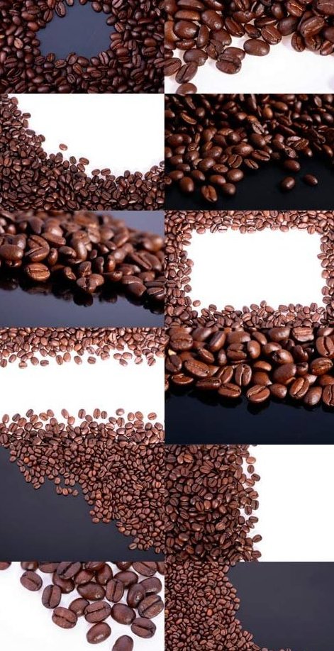 Картинки - зерновой кофе - растровый клипарт