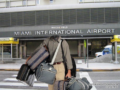 Мужской фото шаблон - Поездка в Майами