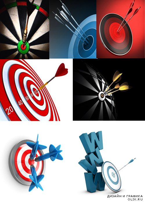 Fashion bows and darts bullseye