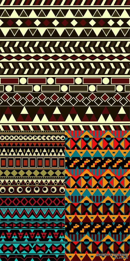 Vector Set - 5 Tribal Backgrounds