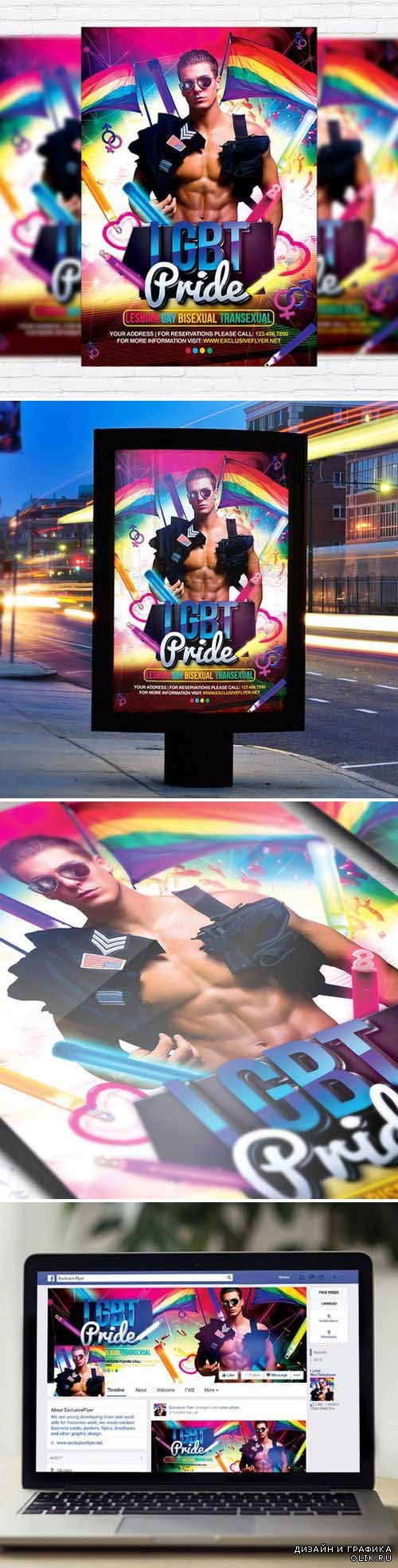 Flyer Template - Lgbt Pride + Facebook Cover