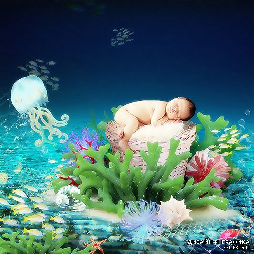 Скрап-набор The Mermaid's Song -  Песня Морской Девы