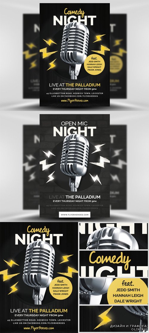 Flyer Template - Open Mic / Comedy Night 