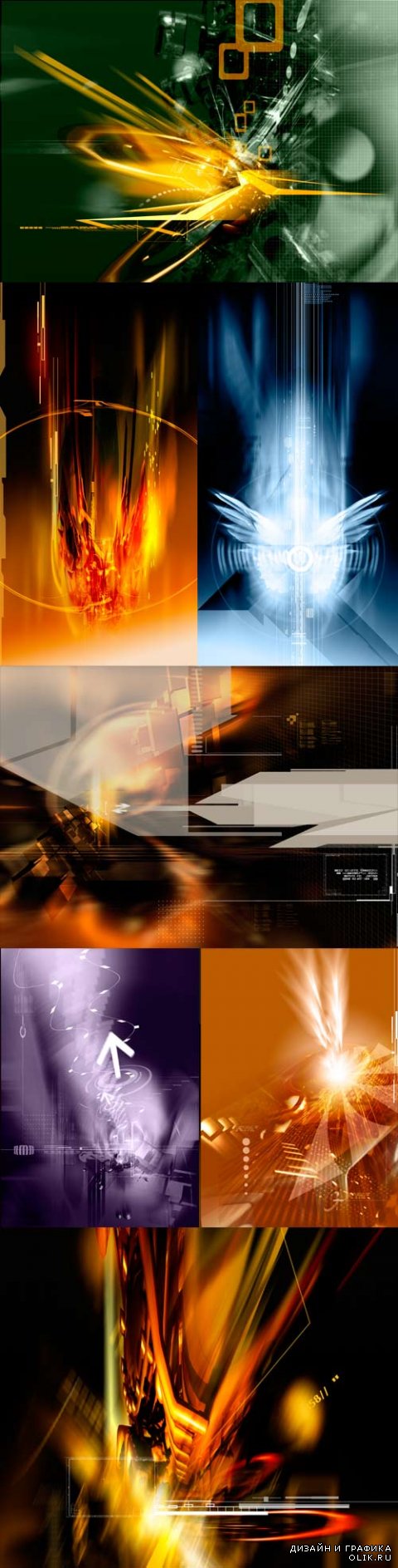 Multifokus abstract backgrounds PSD - 2