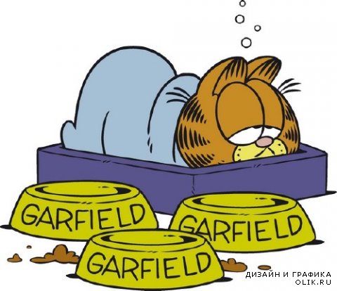 Кот из мультфильма "Гарфилд" (векторные отрисовки)