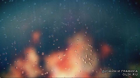 Rain drops and fire Footage