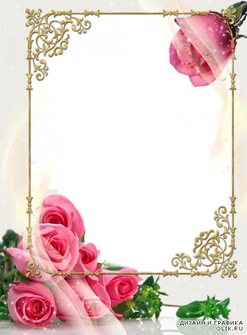 Рамка для фото –  Нежные розы