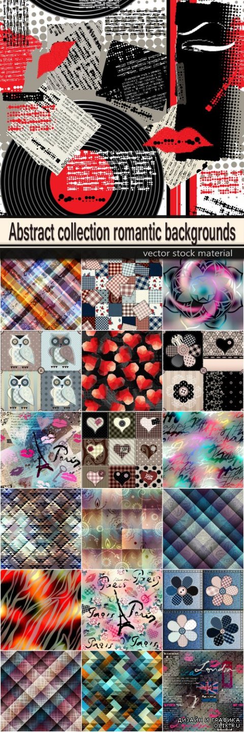 Abstract collection romantic backgrounds